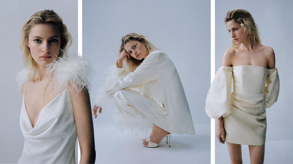 Novias del 2023, lo nuevo de Mango es para vosotras: del vestido de novia de lentejuelas al traje blanco con plumas