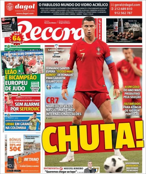 Las portadas deportivas de este domingo 17/11/2019