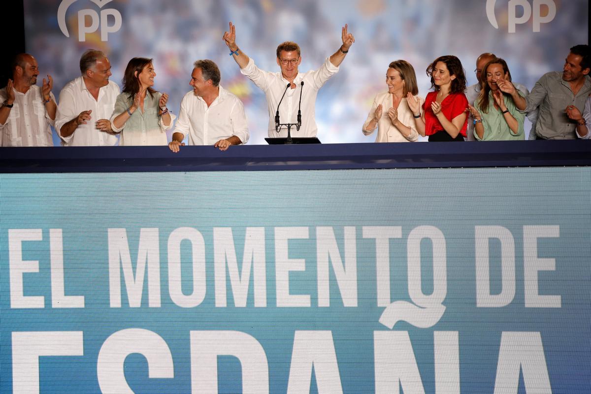 Alberto Nuñez Feijóo compareix després de la victòria del seu partit a les eleccions generals