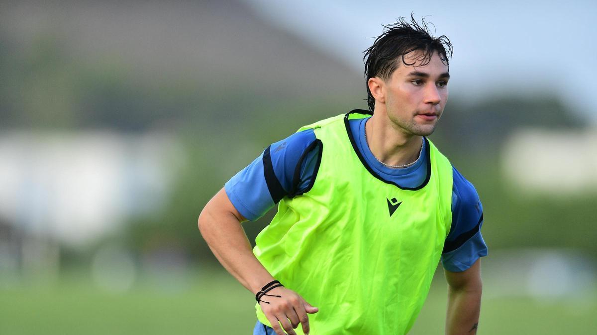 Krivokapic, en su primer entrenamiento con el FC Cartagena