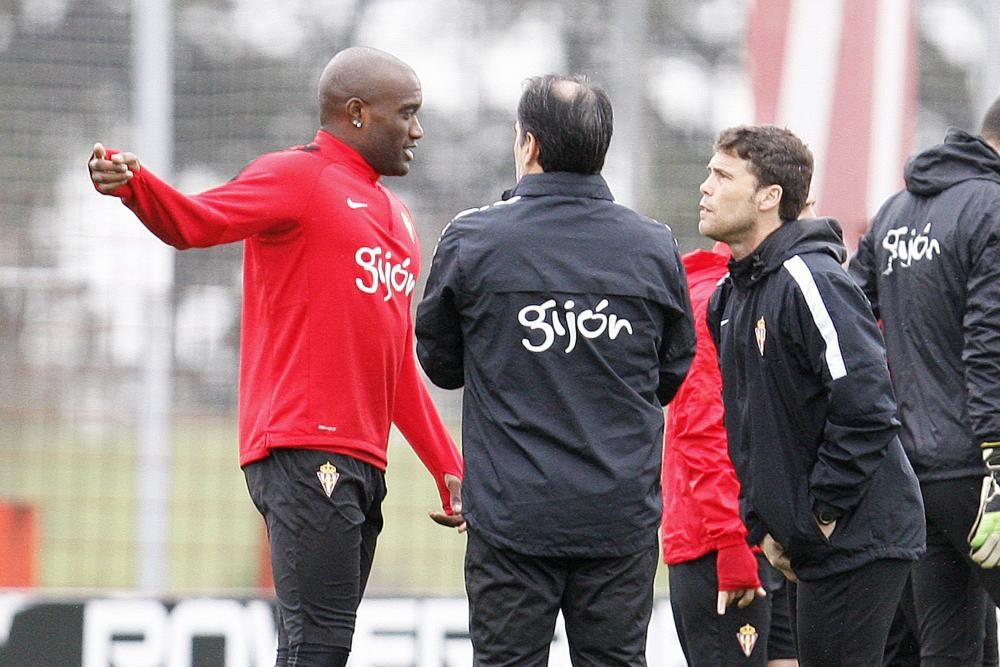 Entrenamiento del Sporting.