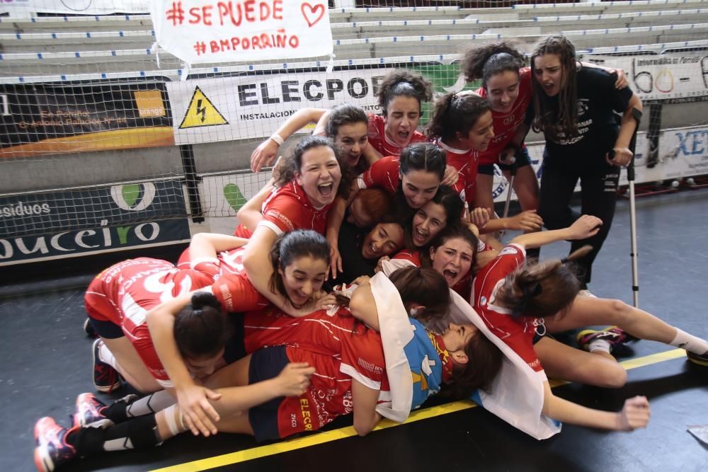 Alegría en las louriñanas, que celebraron el pase a la finalísima por todo lo alto tras eliminar al Gijón.