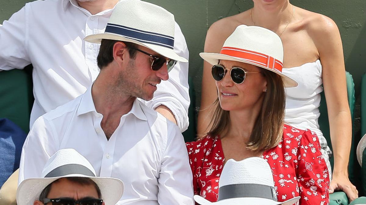 Pippa Middleton y James Matthews en un partido de Rolland Garros