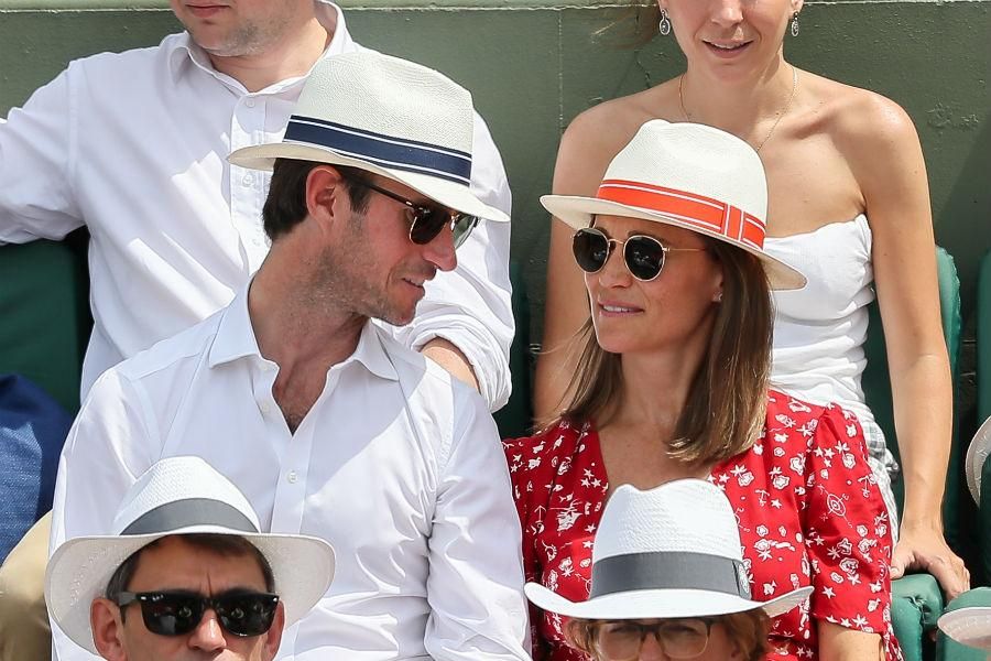 Pippa Middleton y James Matthews en un partido de Rolland Garros