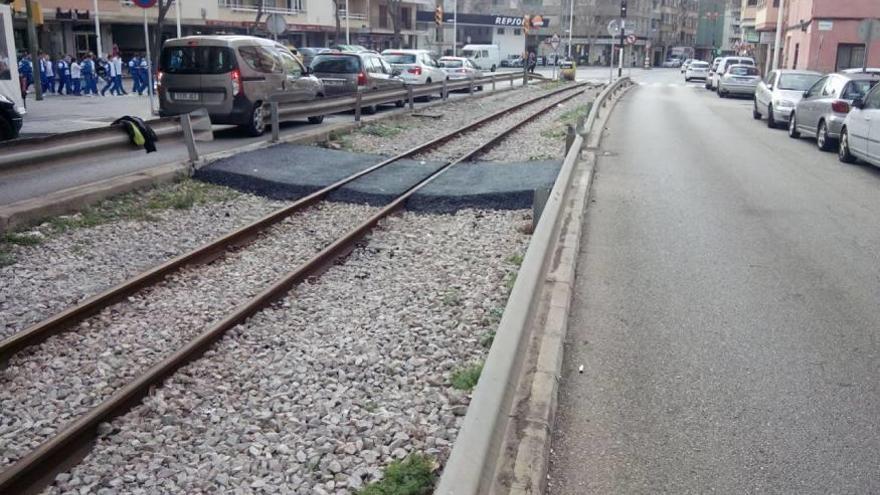 Una de las actuaciones ejecutadas en las vías del tren de Soller para mejorar la accesibilidad.