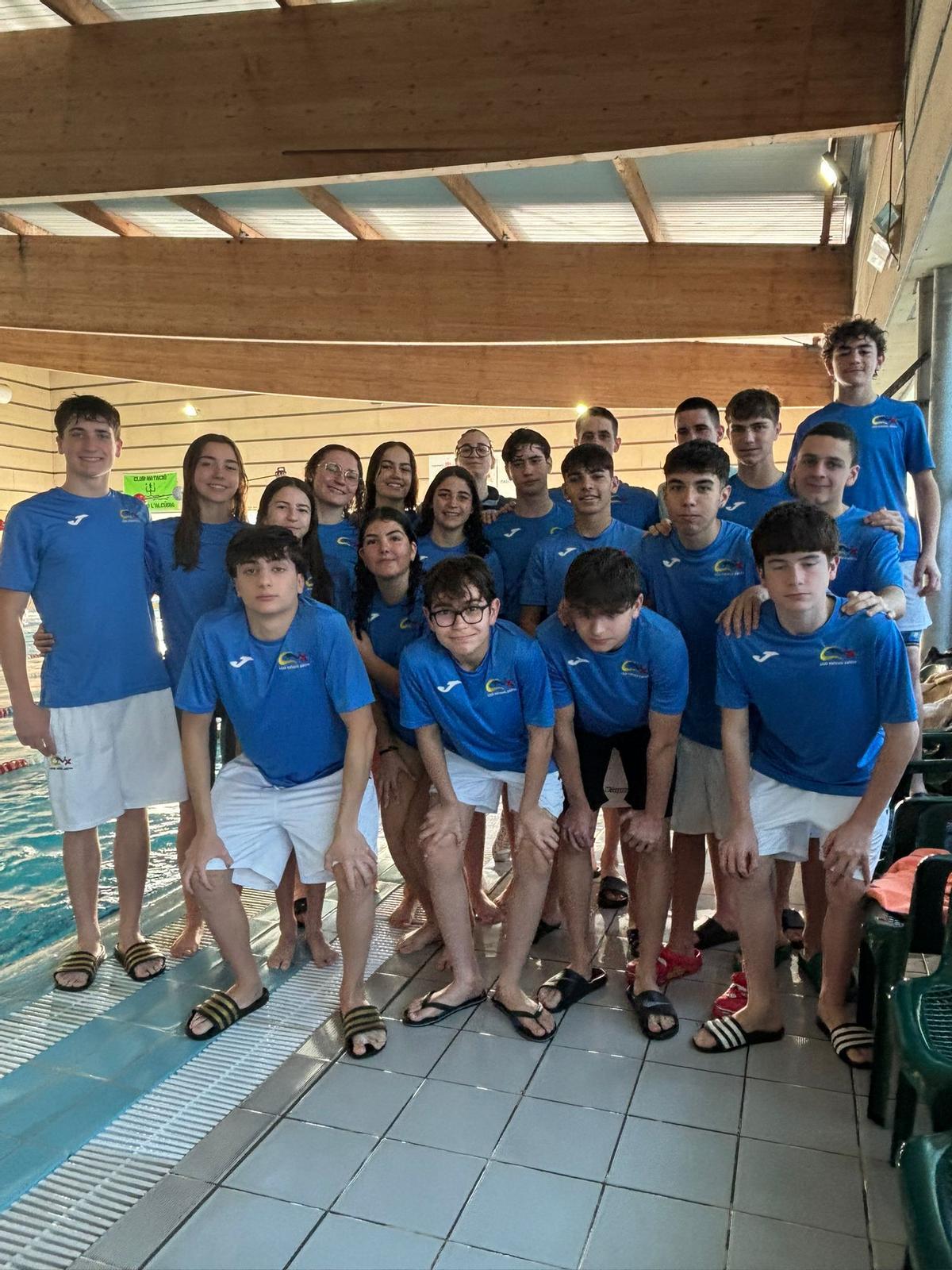 Nadadores del CN Xàtiva en una de las competiciones del pasado fin de semana.