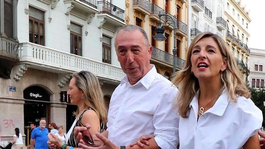 Joan Baldoví y Yolanda Díaz, hace unos meses en Valencia.