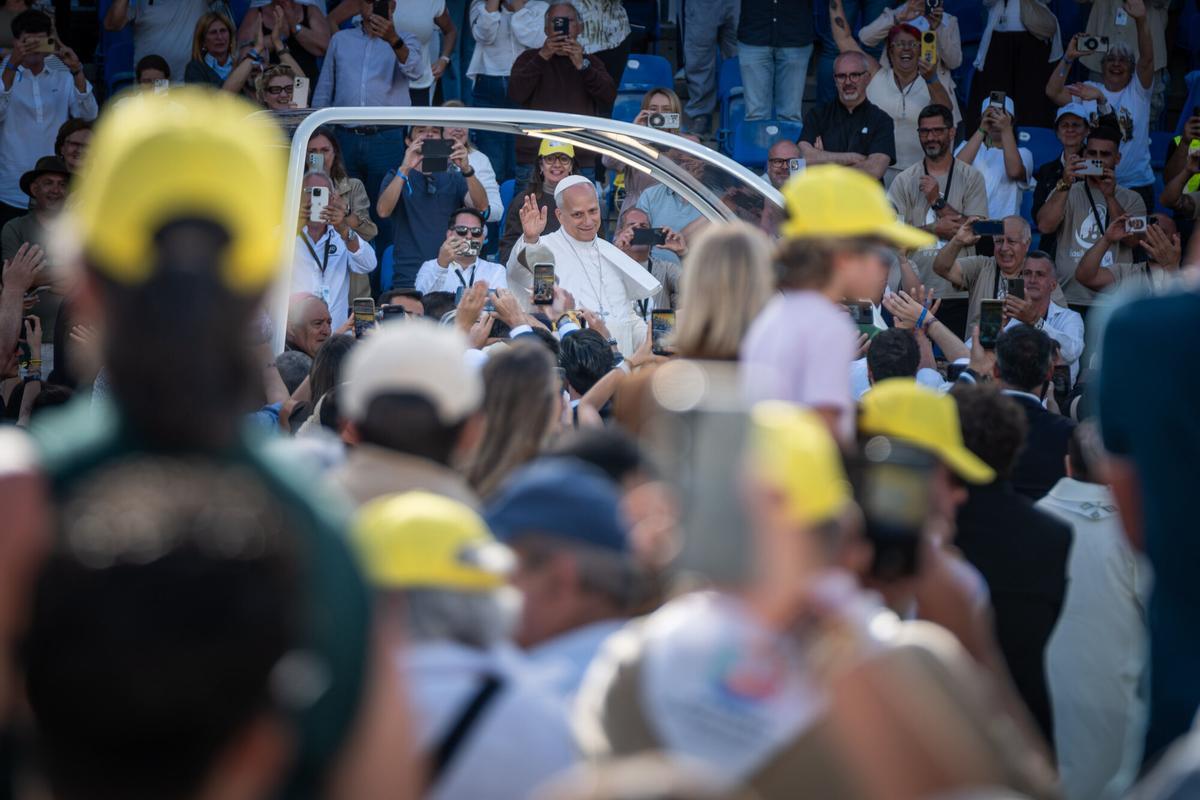 La misa del papa León XIV en el estadio de Gran Canaria