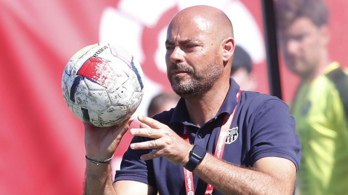 Jordi Pérez, entrenador del Alevín A del FC Barcelona