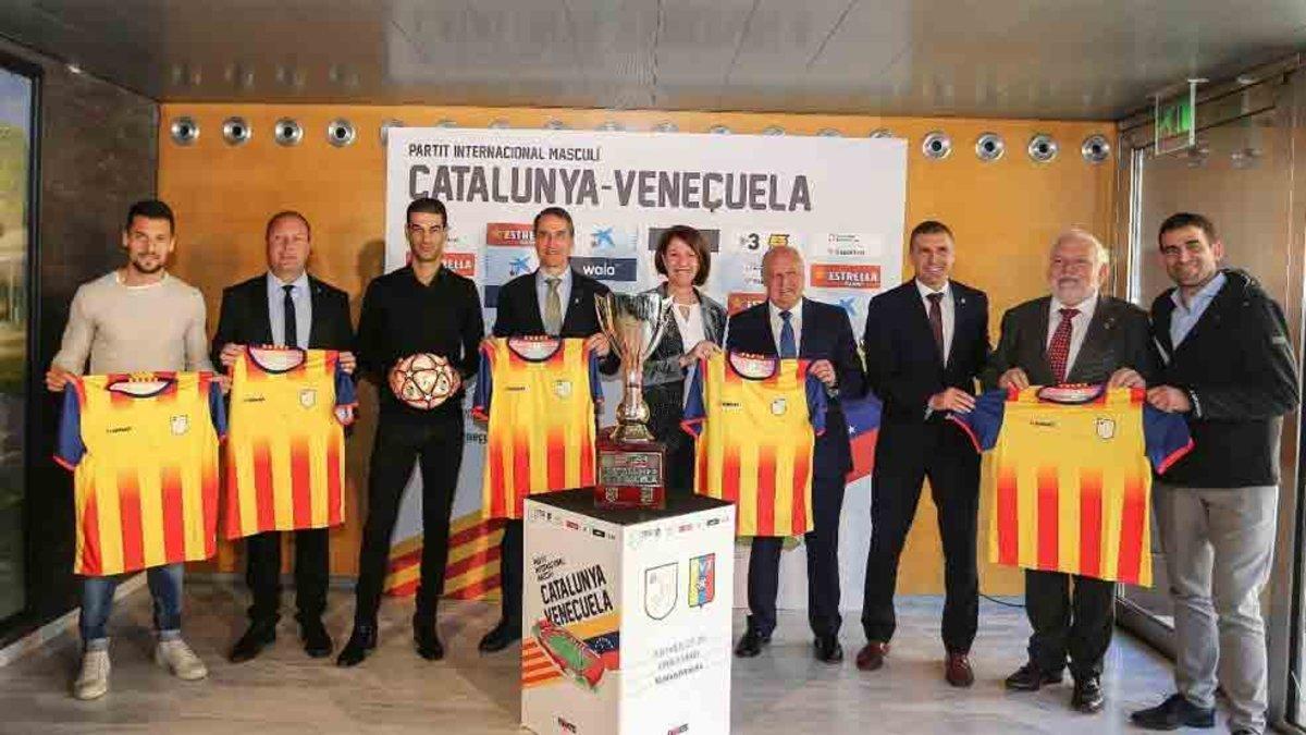 La presentación del Catalunya - Venezuela en Girona