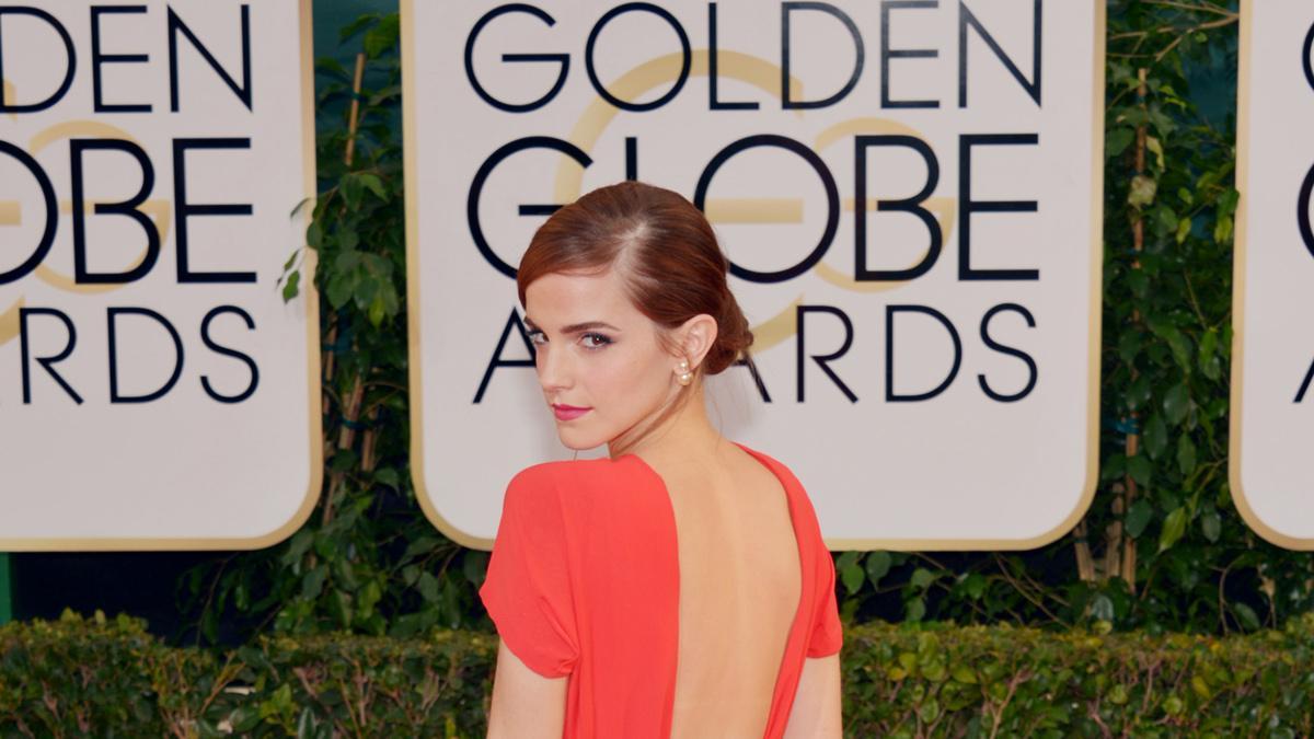 Emma Watson, de Dior, en los Premios Globos de Oro 2015