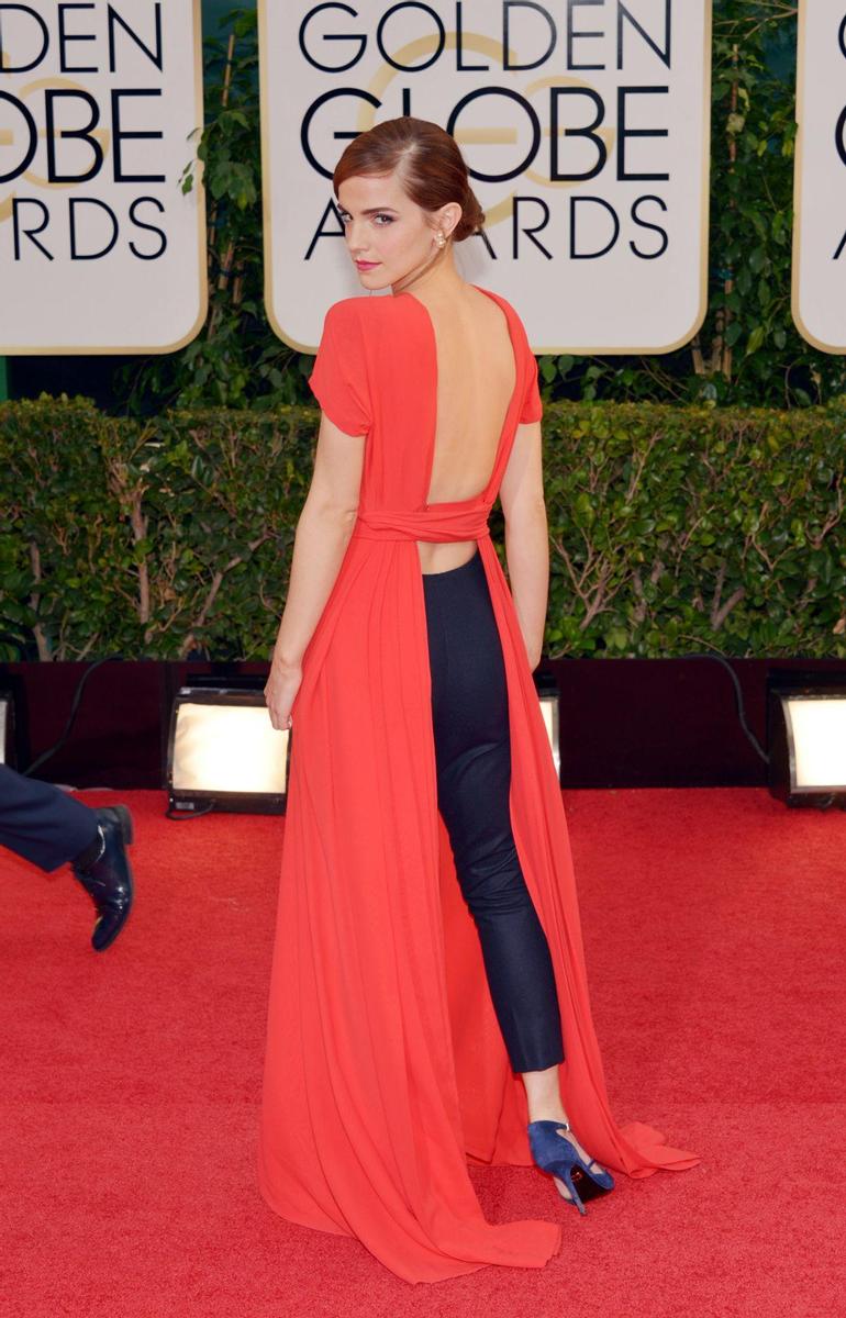 Emma Watson, de Dior, en los Premios Globos de Oro 2015