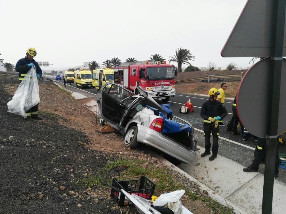 Accidente en la circunvalación de Arrecife, Lanzarote