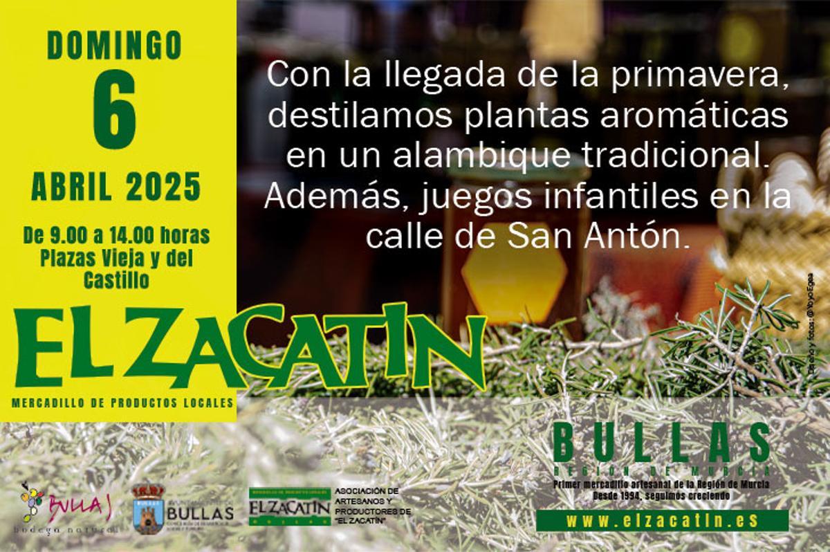 Cartel del mercado de El Zacatín en Bullas