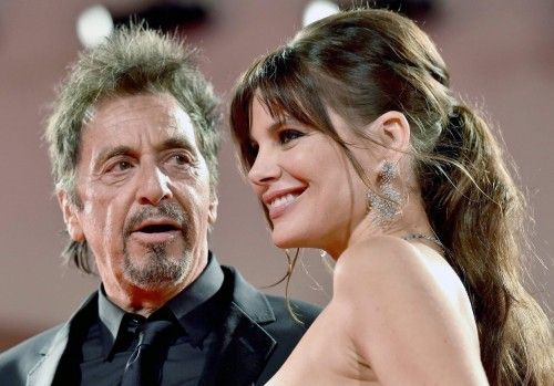 Al Pacino, en Venecia junto a las actrices Lucila y Camila Sola para la presentación de 'The Humbling'