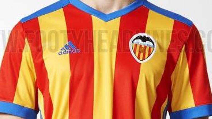 Así es la nueva camiseta de la Senyera del Valencia