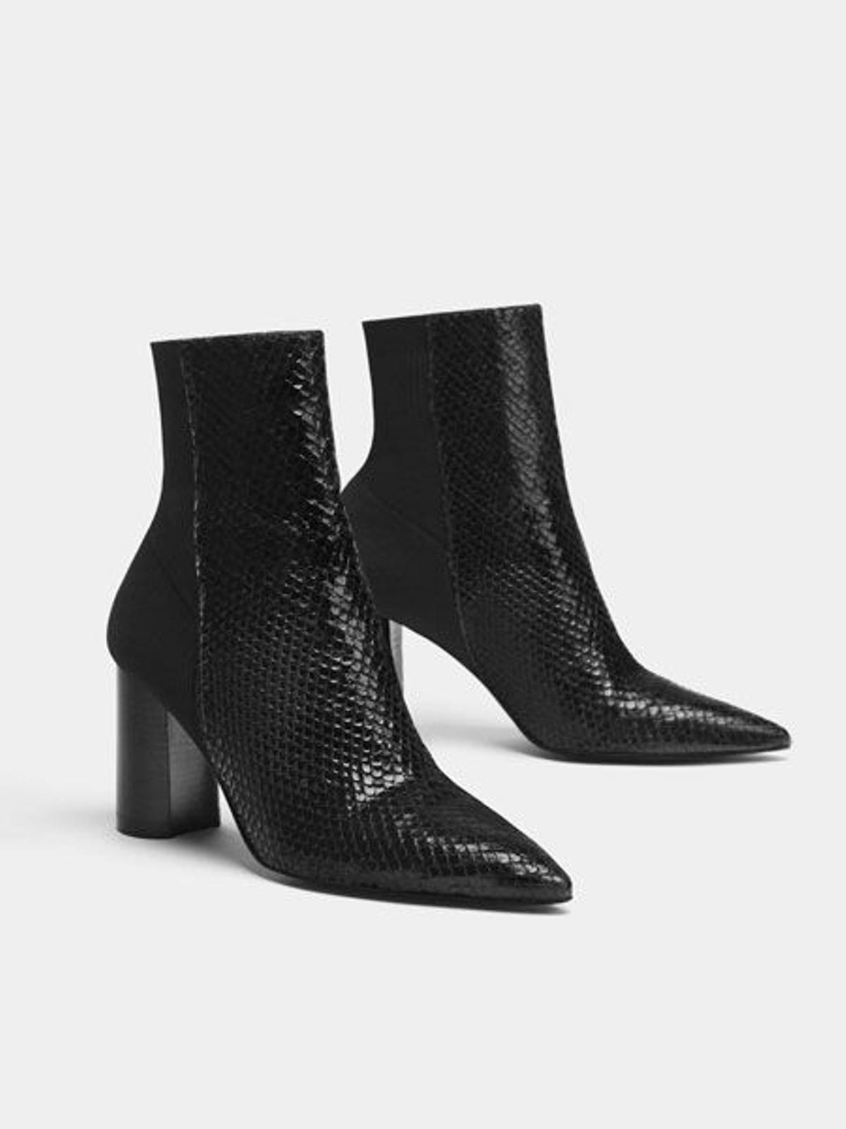 Rebajas de invierno 2018: Uterqüe, botines piel de serpiente