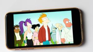 Imagen de Futurama en un smartphone.