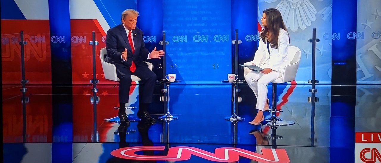 El expresidente de EEUU Donald Trump en la CNN.