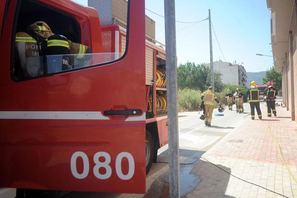 Susto al arder una casa  de Patiño