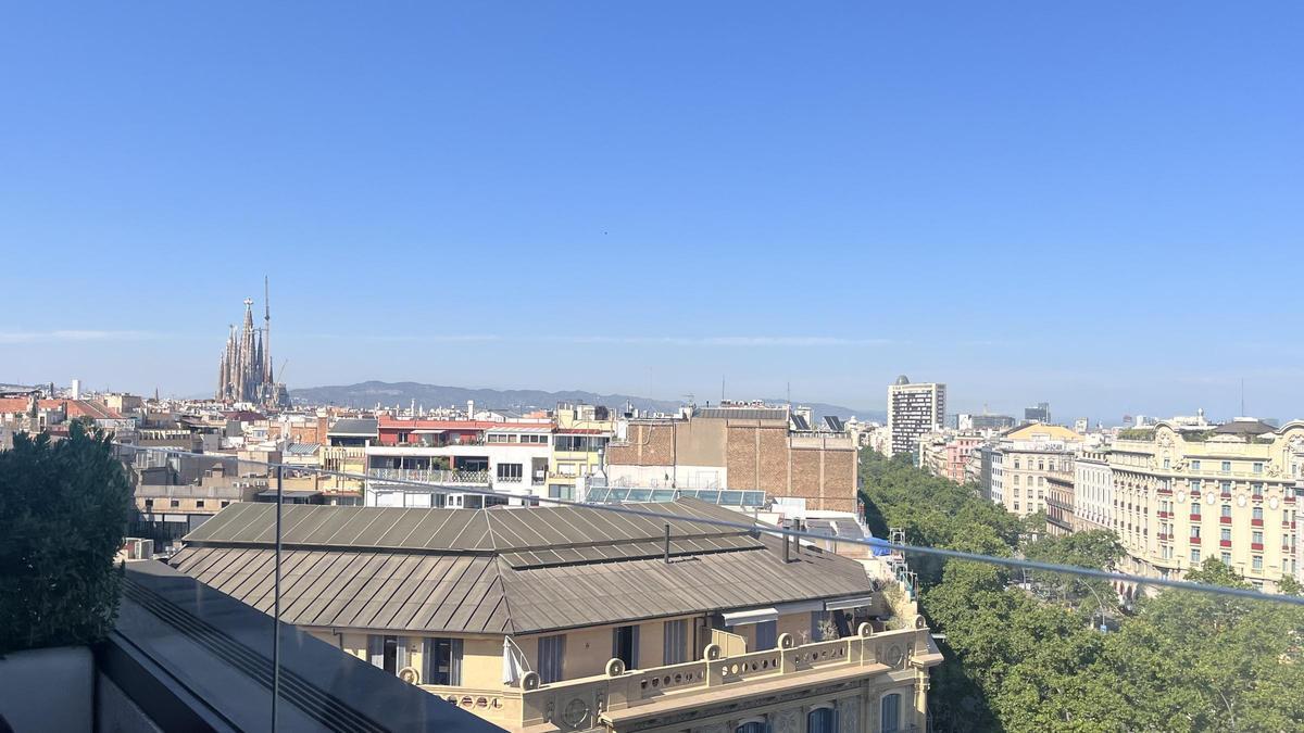 Vistas desde una terraza de hotel.