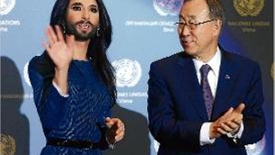 Wurst i Ban Ki-moon, contra l&#039;homofòbia