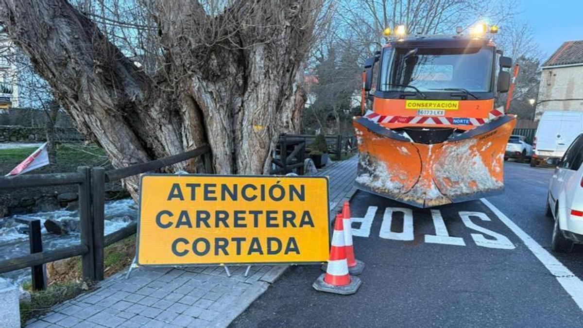 Puertos de montaña en la Sierra de Guadarrama (cortes y restricciones).