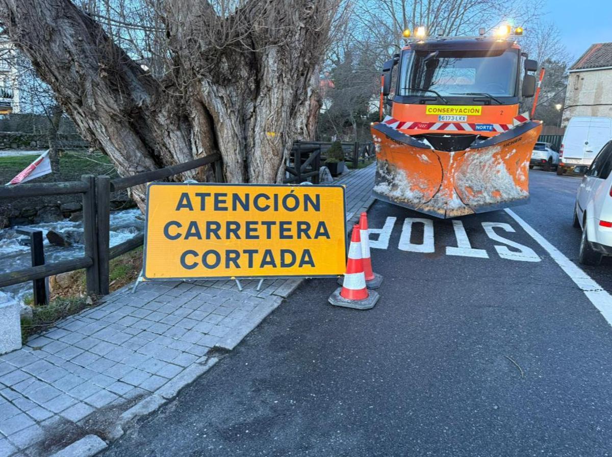Puertos de montaña en la Sierra de Guadarrama (cortes y restricciones).