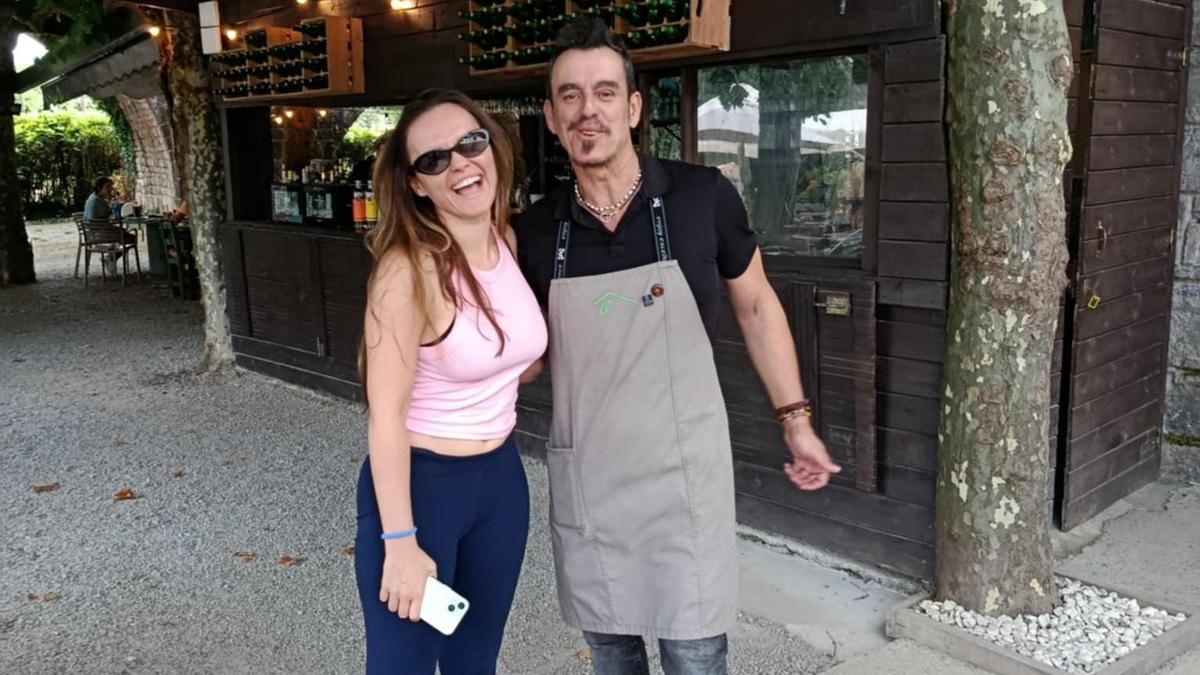 Melody, con Roland Gutiérrez, en Cangas de Onís.