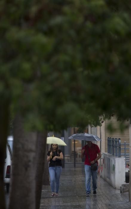 Llueve en la ciudad de Valencia