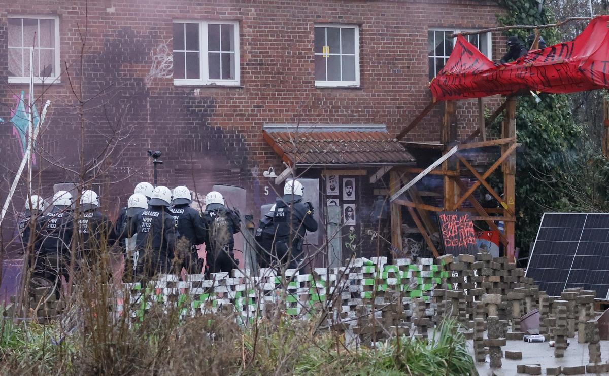 Protesta contra una mina de carbón en Alemania