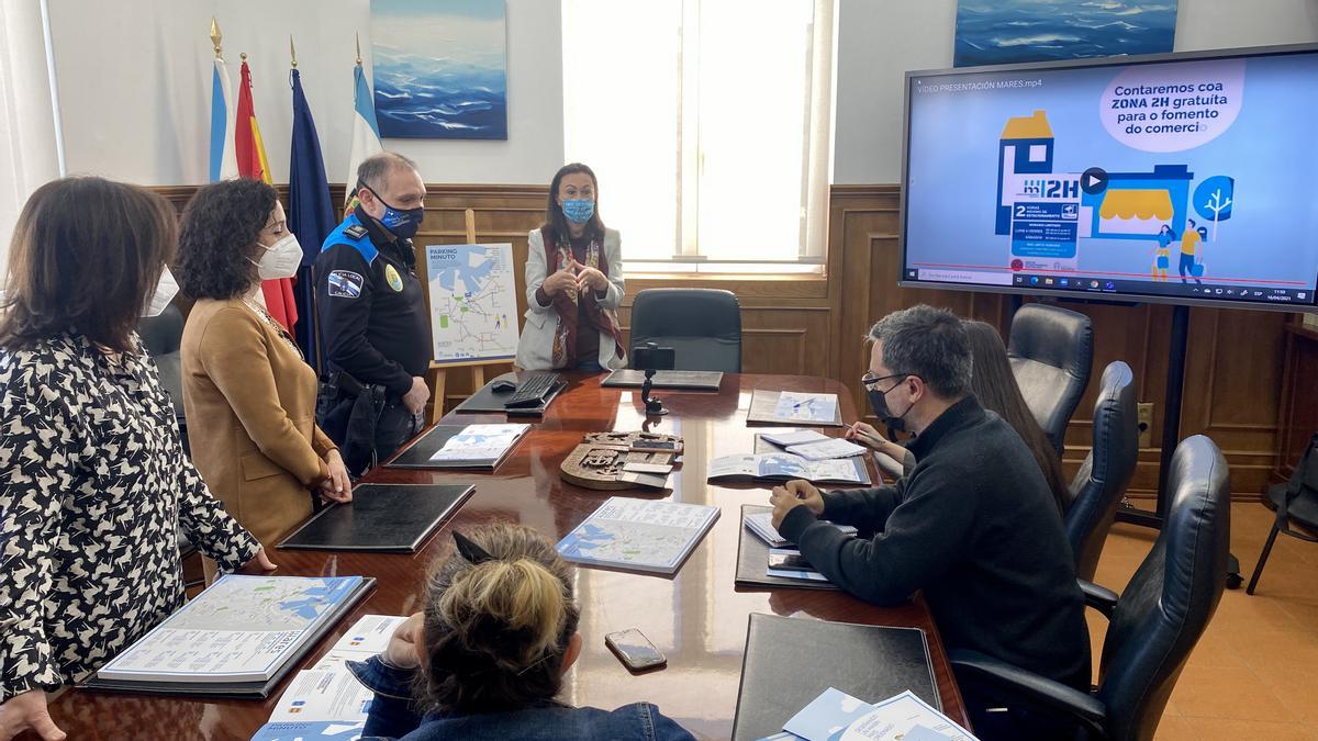 A alcaldesa de Marín, María Ramallo, durante a presentación do Proxecto Mares.