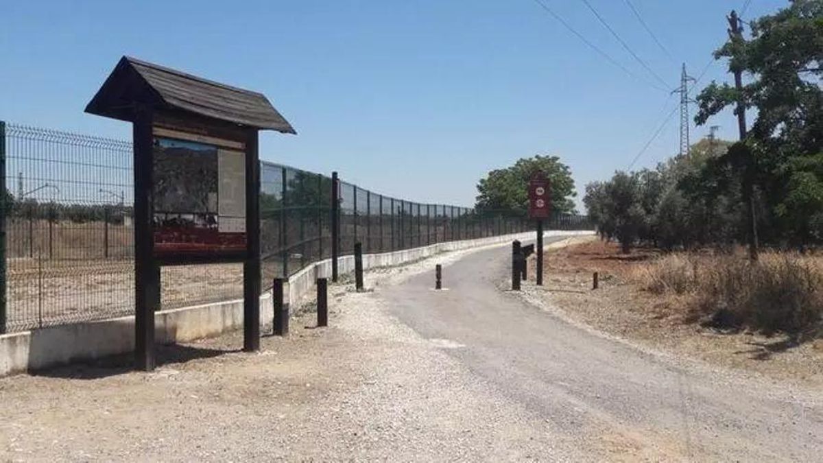 Tramo de la Vía Verde del Aceite a su paso por Puente Genil.
