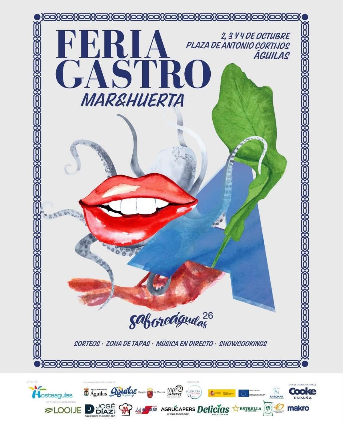 Cartel de la feria gastronómica SaboreÁguilas 2026