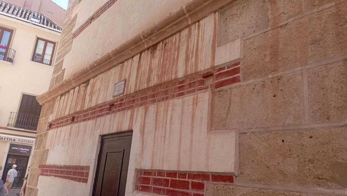 Detalle de la calima en la parroquia de los Mártires.