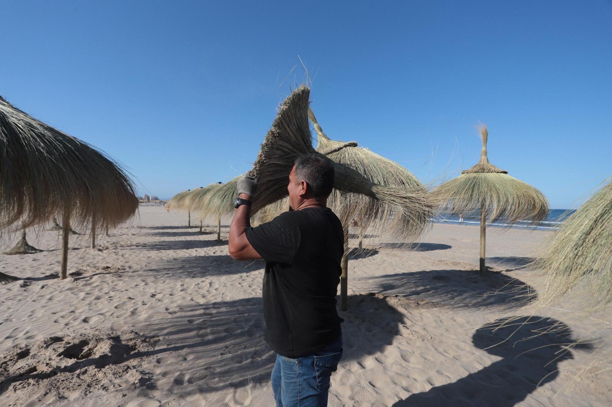 Todo listo para abrir los chiringuitos de la Patacona