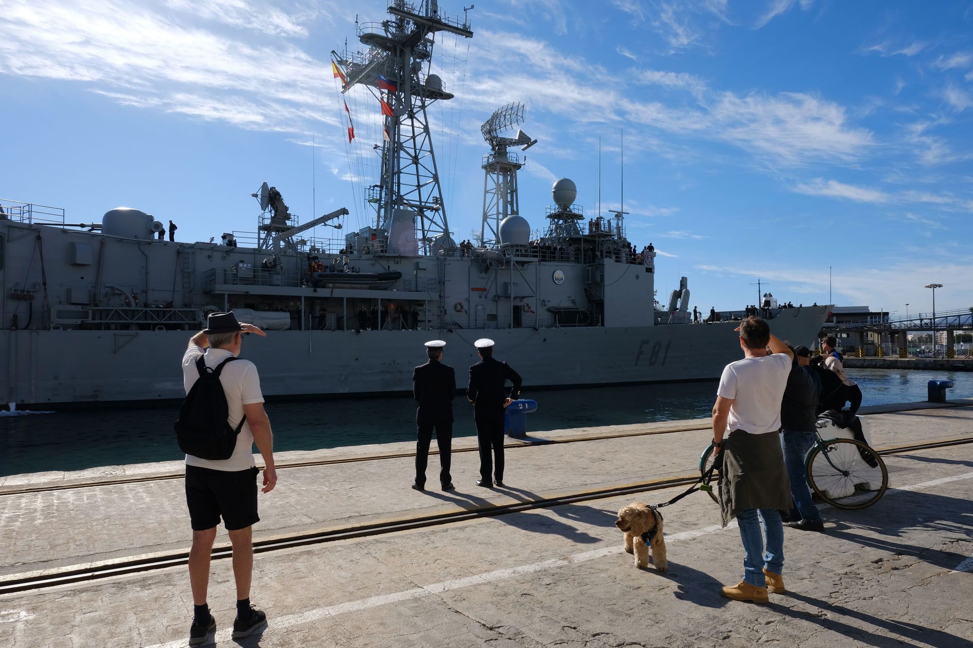 La fragata Santa María, en el puerto de Málaga.