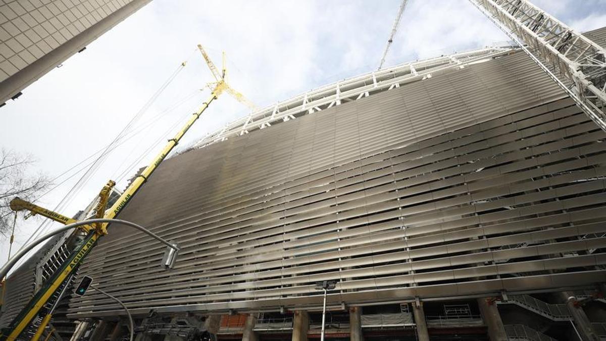 El Santiago Bernabéu en obras durante esta temporada.