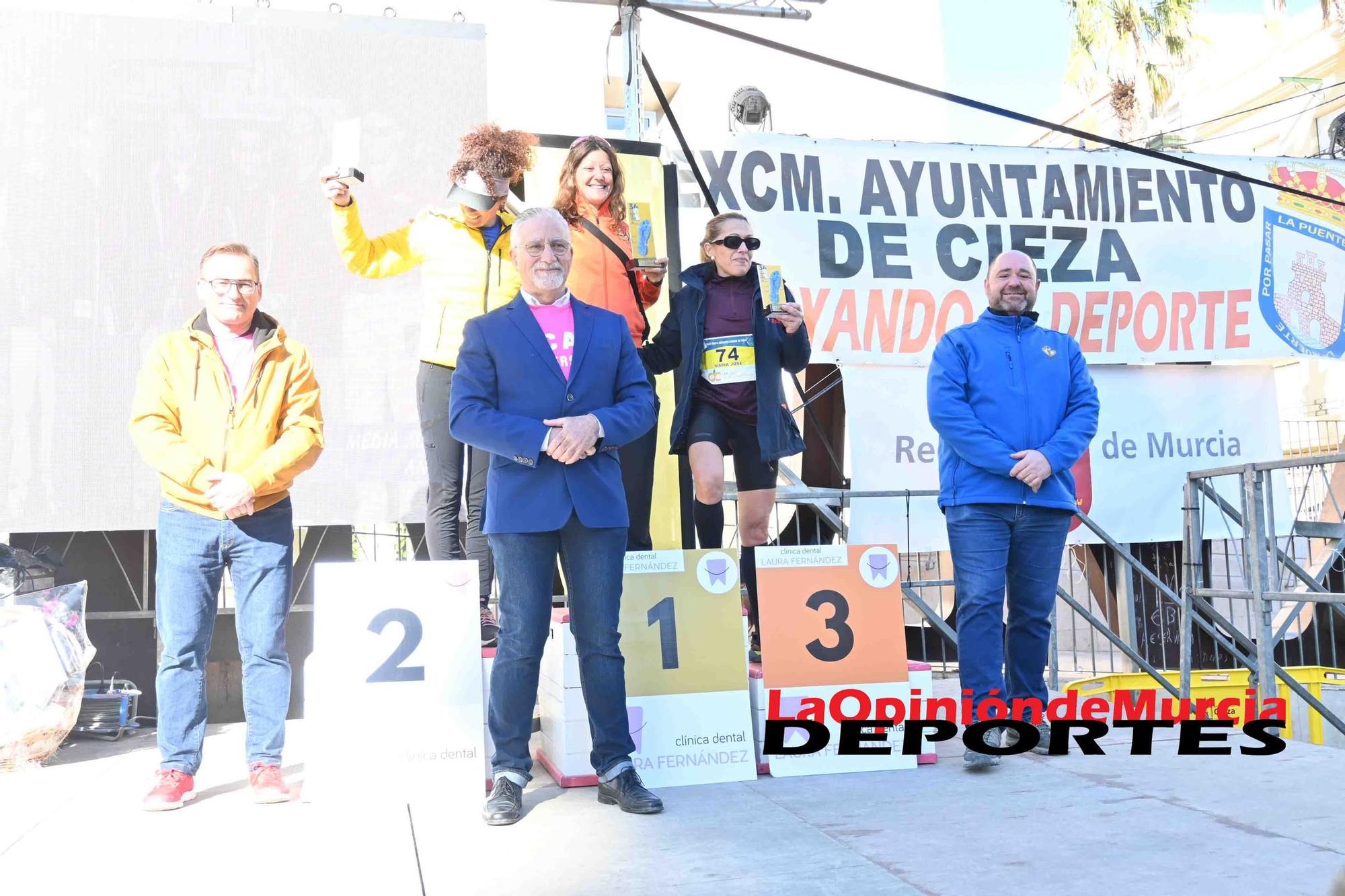 FOTOS: Podio de la Media maratón de Cieza