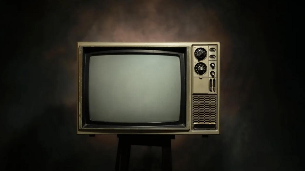 Na imaxe, un vello televisor