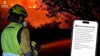 Sigue en directo la complicada jornada de incendios en Castellón: masías evacuadas y un municipio confinado