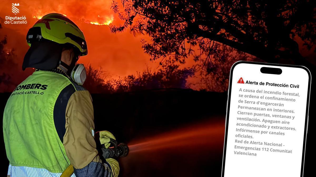 Última hora de los incendios en Castellón: El de Tírig calcina 244 hectáreas y llega a una noche de "buenas condiciones" meteorológicas