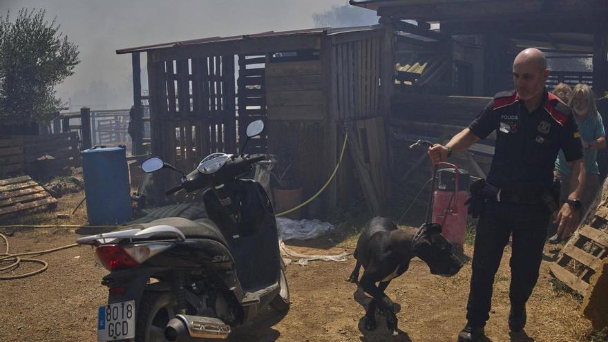 Detenido el operario que realizaba los trabajos con una radial por provocar el incendio de la Bisbal