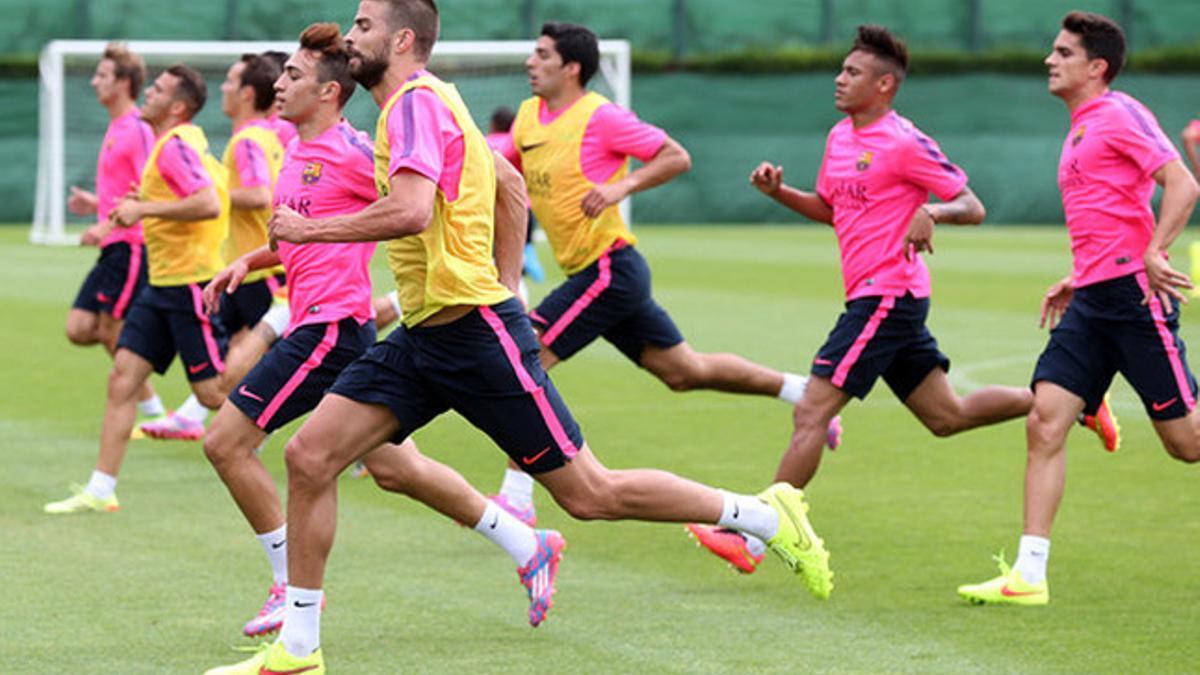 Luis Enrique contó con 20 jugadores del primer equipo en la Ciutat Esportiva