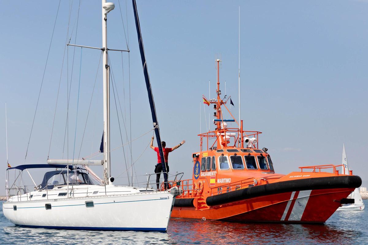 Imagen de Salvamento Marítimo en una actuación.