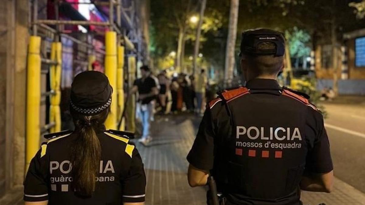 Imagen del dispositivo conjunto entre Mossos y Urbana