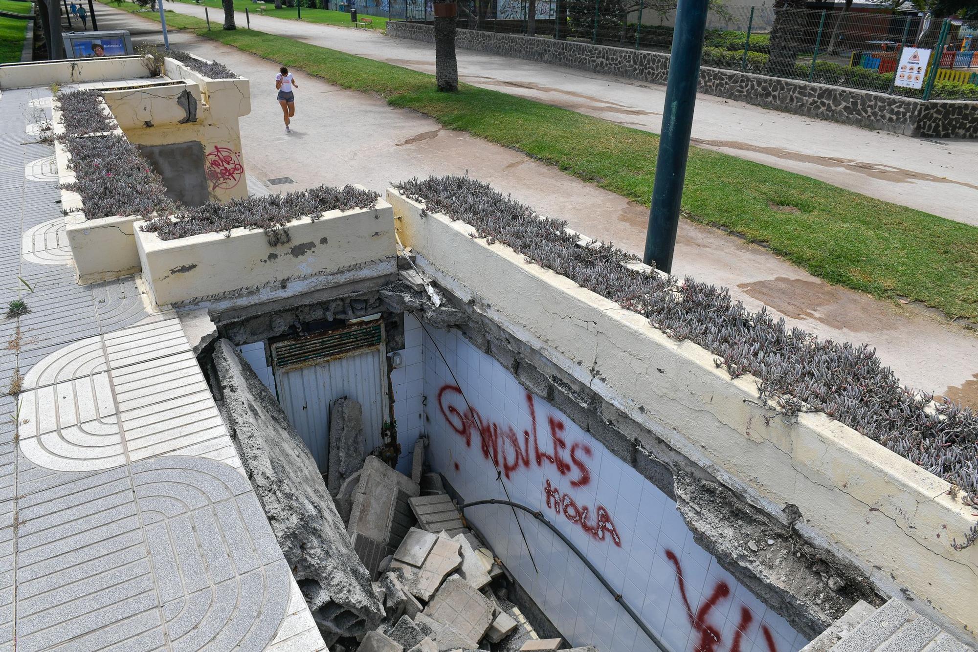 Cuarto de servicio en ruinas en el Parque Romano