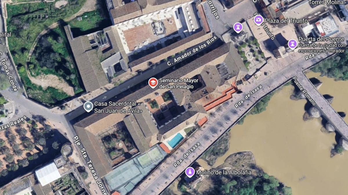 Seminario mayor de Córdoba, en vista aérea.