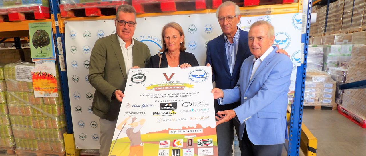 Presentación del torneo solidario de golf en el Banco de Alimentos Medina Azahara.