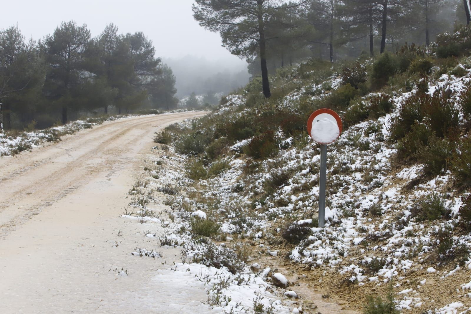 La nieve llega a Enguera